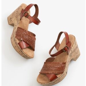 Maurices Brooklyn Cognac Wedge Size 8.5 NWT